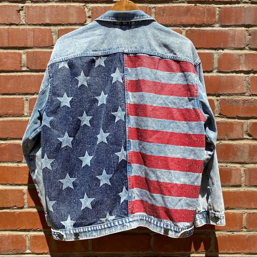 H&M Women’s American Flag Denim Jacket